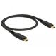 DeLOCK 83042 USB Kabel USB 3.2 Gen 2 (3.1 Gen 2) 0,5 m USB C 10 Gbit/s Schwarz, Farbe: Schwarz, Länge: 0,5 m