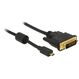 DeLOCK 83586 Videokabel-Adapter 2 m Micro-HDMI DVI-D Schwarz, Farbe: Schwarz, Länge: 2 m