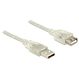 DeLOCK 83881 USB Kabel USB 2.0 1 m USB A 0,48 Gbit/s Transparent, Farbe: Transparent, Länge: 1 m