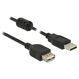 DeLOCK 84883 USB Kabel USB 2.0 1 m USB A 0,48 Gbit/s Schwarz, Farbe: Schwarz, Länge: 1 m