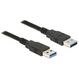DeLOCK 85059 USB Kabel USB 3.2 Gen 1 (3.1 Gen 1) 0,5 m USB A 5 Gbit/s Schwarz, Farbe: Schwarz, Länge: 0,5 m