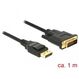 DeLOCK 85312 Videokabel-Adapter 1 m DisplayPort DVI-D Schwarz, Farbe: Schwarz, Länge: 1 m