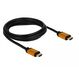 DeLOCK 85729 HDMI-Kabel 2 m HDMI Typ A (Standard) Schwarz, Gold, Farbe: Schwarz, Gold, Länge: 2 m