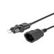 Steffen 59 00028 SW Verlängerungskabel 0,5 m 1 AC-Ausgänge Drinnen Schwarz, Farbe: Schwarz, Länge: 0,5 m