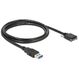 DeLOCK 1m USB 3.0 USB Kabel USB 3.2 Gen 1 (3.1 Gen 1) USB A Micro-USB B 5 Gbit/s Schwarz, Farbe: Schwarz, Länge: 1 m