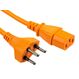 Furber. F01170 Stromkabel Orange 10 m C13-Koppler T12, Farbe: Orange, Länge: 10 m