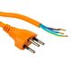 Furber. F01178 Stromkabel Orange 1,8 m T12, Farbe: Orange, Länge: 1,8 m