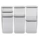 Furber. F01323 Lebensmittelaufbewahrungsbehälter Quadratisch Container 2 l Transparent, Weiß 7 Stück(e), Farbe: Transparent, Weiß