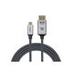 ONIT F01629 Videokabel-Adapter 2 m USB Typ-C DisplayPort Schwarz, Grau, Farbe: Schwarz, Grau, Länge: 2 m
