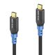 PureLink FI-U400-020 USB Kabel USB4 Gen 2x2 2 m USB C 20 Gbit/s 100 W Schwarz, Blau, Farbe: Schwarz, Blau, Länge: 2 m