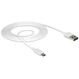 DeLOCK 84808 USB Kabel USB 2.0 2 m USB A Micro-USB B 0,48 Gbit/s Weiß, Farbe: Weiß, Länge: 2 m