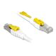 DeLOCK 85335 Netzwerkkabel Weiß 5 m Cat6a S/FTP (S-STP), Farbe: Weiß, Länge: 5 m
