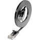 SLIM Patchcords Slim UTP Netzwerkkabel Schwarz 0,25 m Cat6 U/UTP (UTP) Flach, Farbe: Schwarz, Länge: 0,25 m