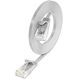 SLIM Patchcords Slim UTP Netzwerkkabel Weiß 15 m Cat6 U/UTP (UTP) Flach, Farbe: Weiß, Länge: 15 m