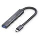 sonero S-UH110-010 Schnittstellen-Hub USB 3.2 Gen 1 (3.1 Gen 1) Type-C 5000 Mbit/s Schwarz, Grau, Farbe: Schwarz, Grau, Länge: 1 m