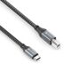 sonero SPC-U020-010 USB Kabel USB 2.0 1 m USB C USB B 0,48 Gbit/s Schwarz, Grau, Farbe: Schwarz, Grau, Länge: 1 m