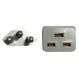 Diggelmann T23C19GR-1.75 Stromkabel Grau 1,75 m Netzstecker Typ J C19-Koppler, Farbe: Grau, Länge: 1,75 m