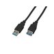 Wirewin USB 3.0 A-A MF 3.0 SW USB Kabel USB 3.2 Gen 1 (3.1 Gen 1) 3 m USB A 5 Gbit/s Schwarz, Farbe: Schwarz, Länge: 3 m