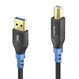 PureLink FI-U200-010 USB Kabel USB 2.0 1 m USB A USB B 480 Gbit/s Schwarz, Blau, Farbe: Schwarz, Blau, Länge: 1 m