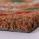 Boltze 2082900 Türmatte Dekorative Fußmatte Drinnen Rechteckig Natürlich/Natur, Rot, Weiß, Farbe: Natürlich/Natur, Rot, Weiß