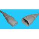 Diggelmann SPVG-3 Stromkabel Grau 3 m C13-Koppler C14-Koppler, Farbe: Grau, Länge: 3 m
